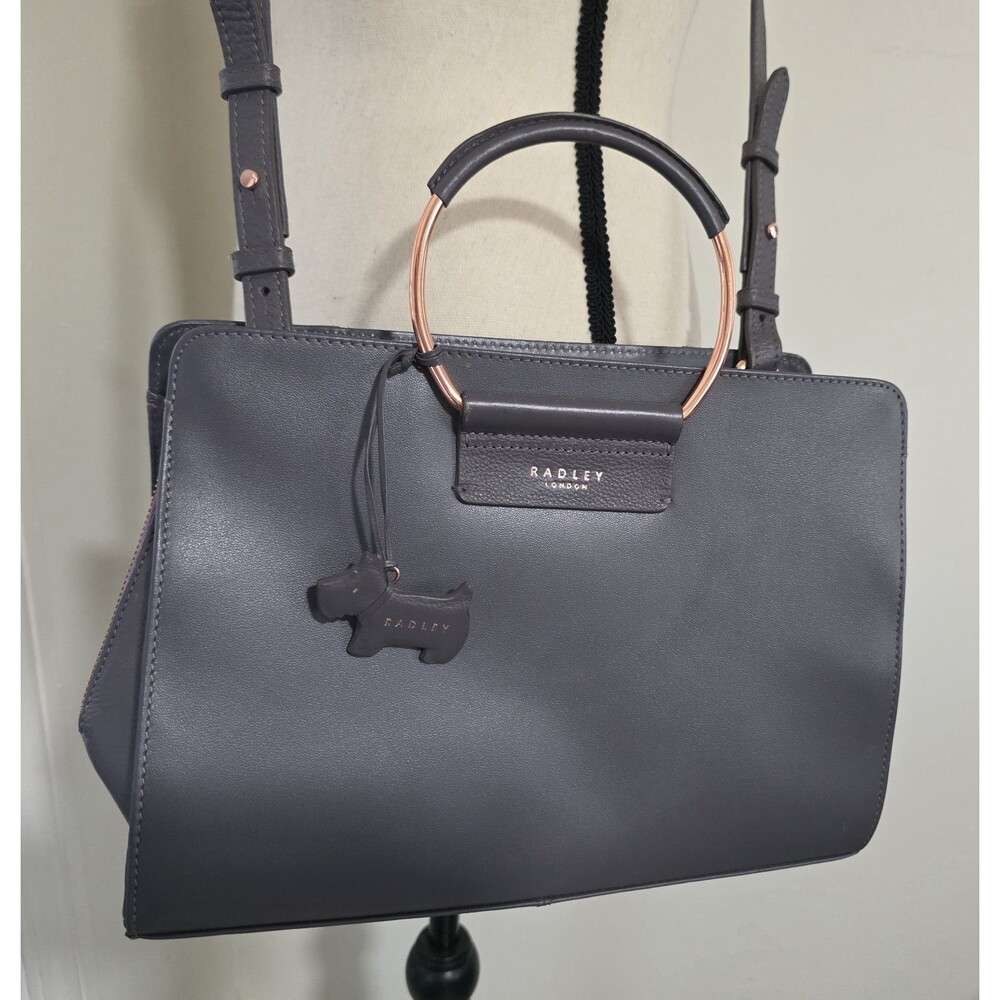 Beautiful RADLEY London Leather Crossbody RingHandleSatchel ShoulderBagPURSE EuC